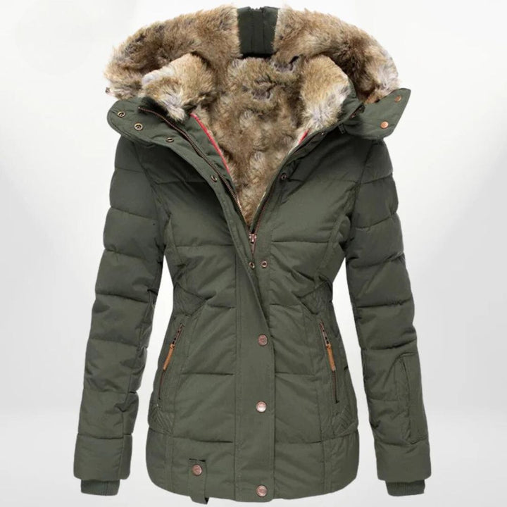 Chaquetón de invierno cálido y confortable para mujer, ideal contra el frío extremo.