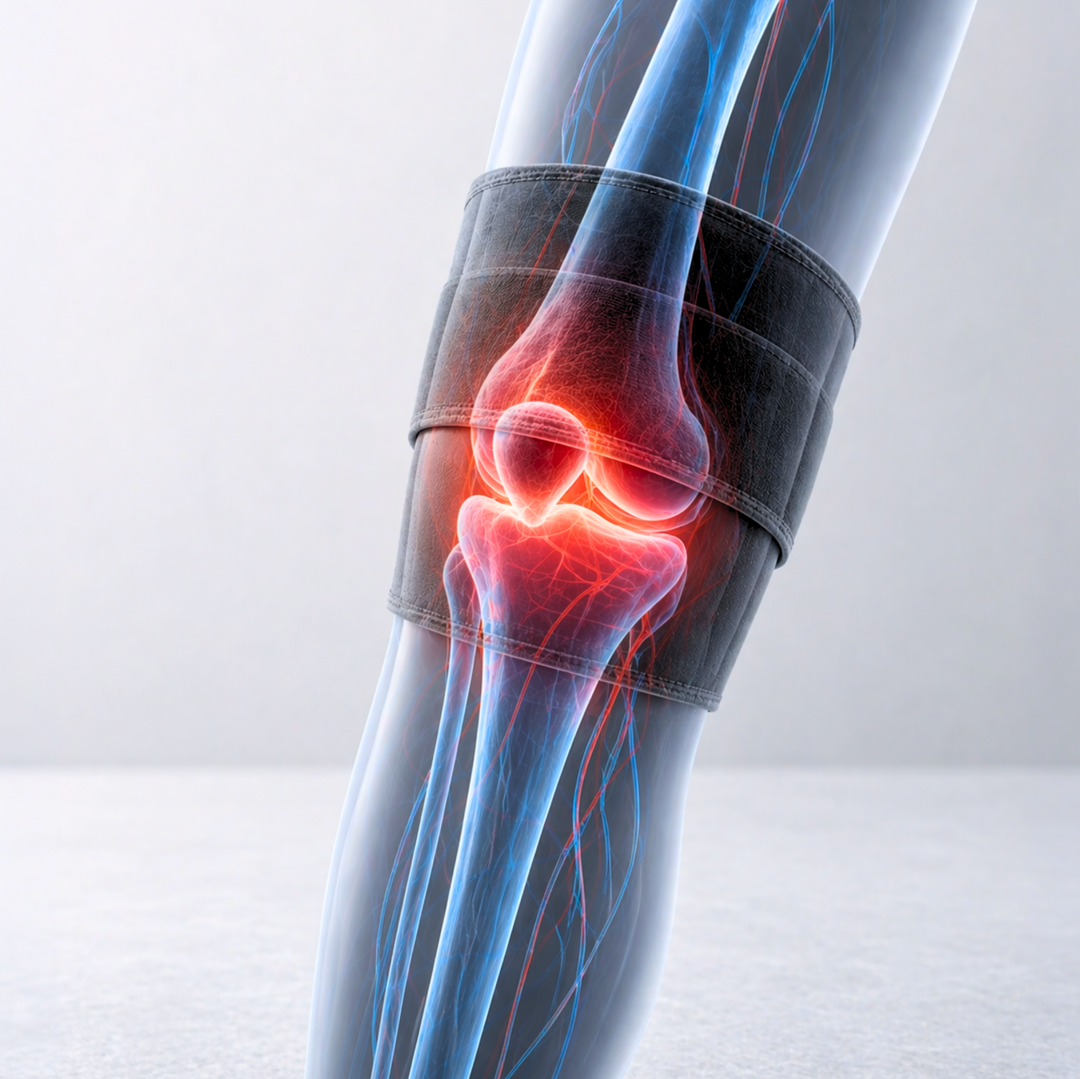 Rodillera de terapia de luz roja portátil para alivio del dolor, recuperación articular, artritis e inflamación.