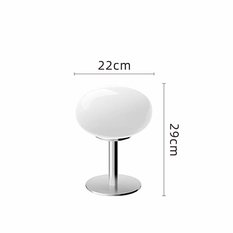 Lámpara de mesa decorativa Bauhaus, diseño de vidrio con iluminación LED para tu hogar.