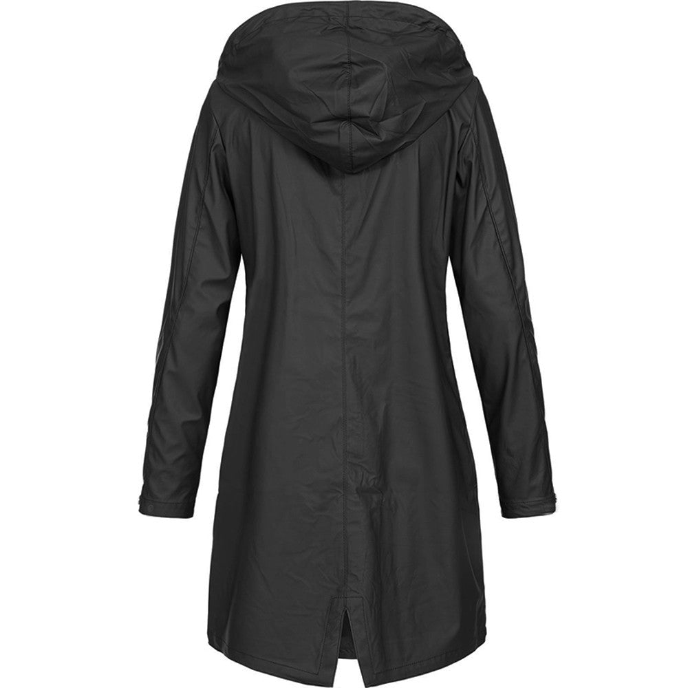 Chaqueta elegante de mujer para primavera y otoño, impermeable y ligera. Perfecta para uso urbano casual.