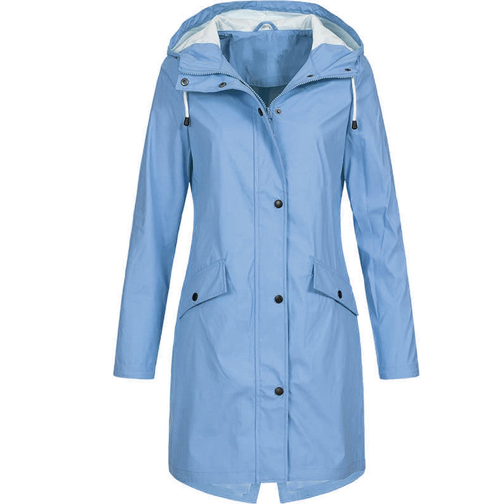 Chaqueta impermeable y transpirable de mujer, ideal para primavera/otoño. Estilo urbano casual y elegante.