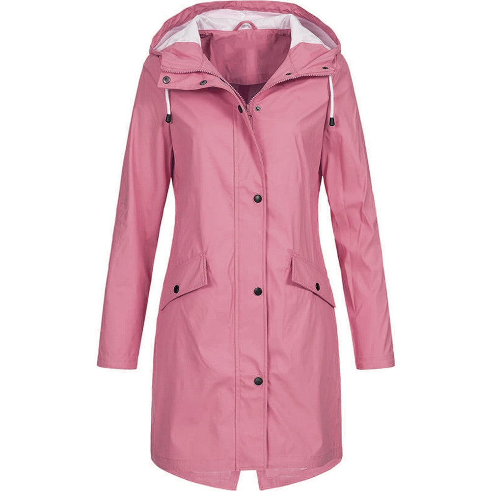 Chaqueta de mujer impermeable anti-viento, transpirable y elegante. Perfecta para primavera/otoño con corte femenino.