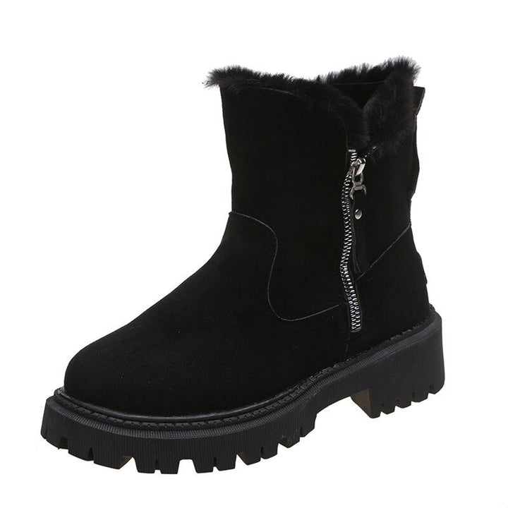 Botas de mujer antideslizantes, botines elegantes que combinan moda y confort para invierno.