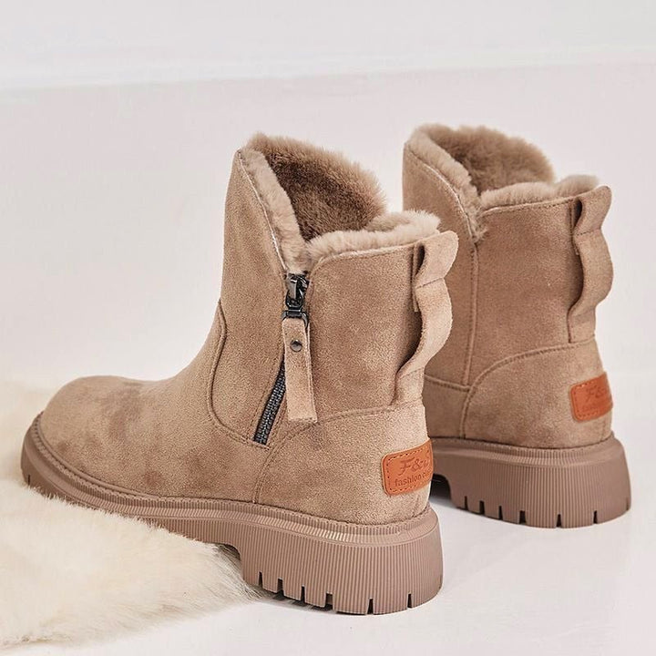 Botines de mujer antideslizantes, elegantes y cómodos, calzado de invierno con estilo y seguridad.