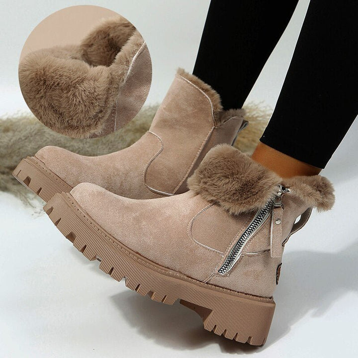 Calzado de mujer: botines elegantes con suela antideslizante, perfectos para invierno y estilo diario.