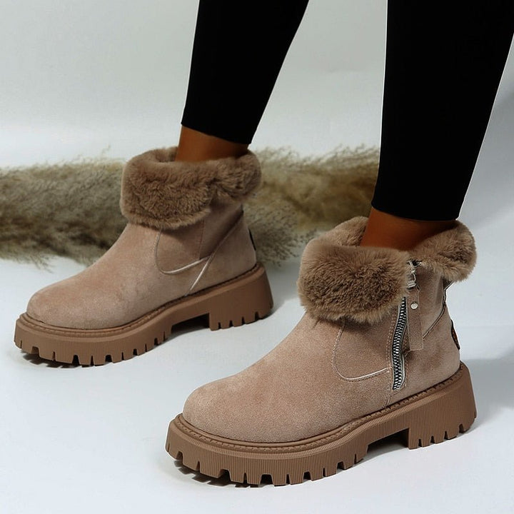 Botines de moda para mujer, antideslizantes y elegantes, ofreciendo comodidad y estilo para invierno.