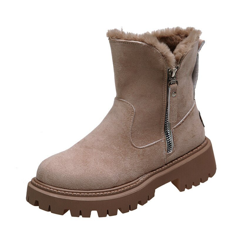 Botines de mujer elegantes y antideslizantes, calzado ideal para el invierno con comodidad y estilo.