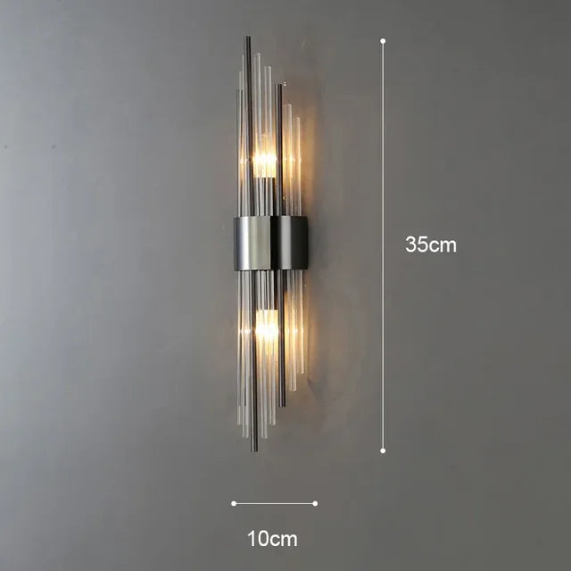 Aplique de pared LED de diseño lujoso y moderno, para iluminación interior del hogar u oficina.