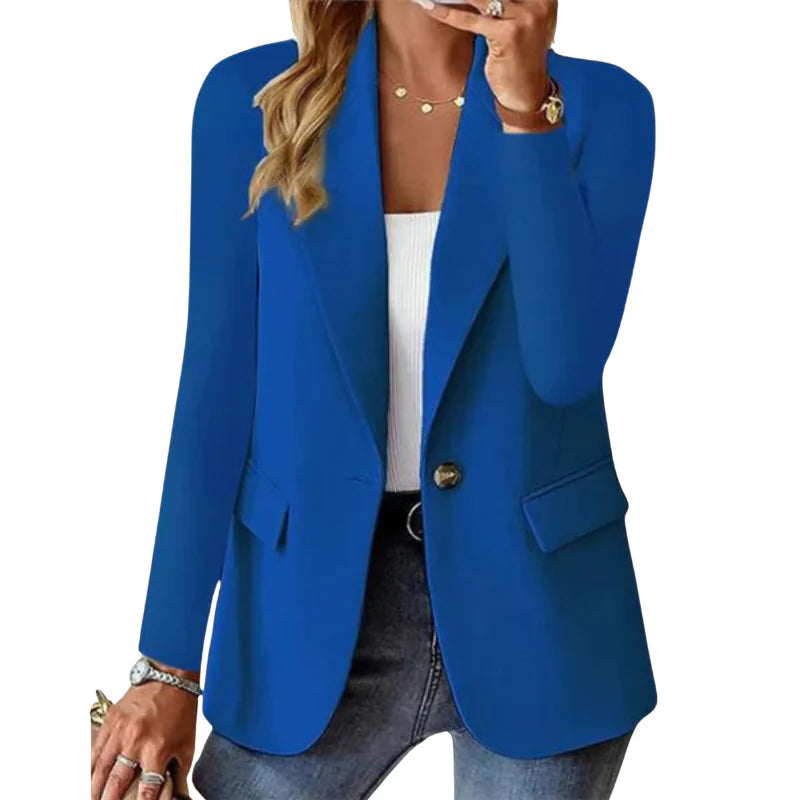 Blazer de mujer con acabado premium, corte sastre. Chaqueta formal para un estilo elegante y profesional.