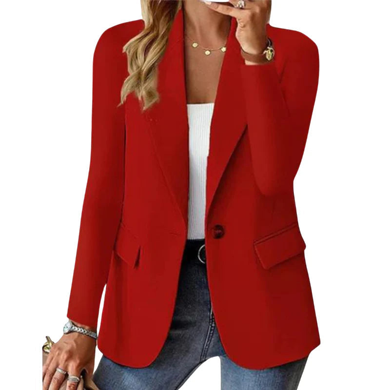 Blazer de traje para mujer, estilo formal y sofisticado, ideal para la oficina y ocasiones elegantes.