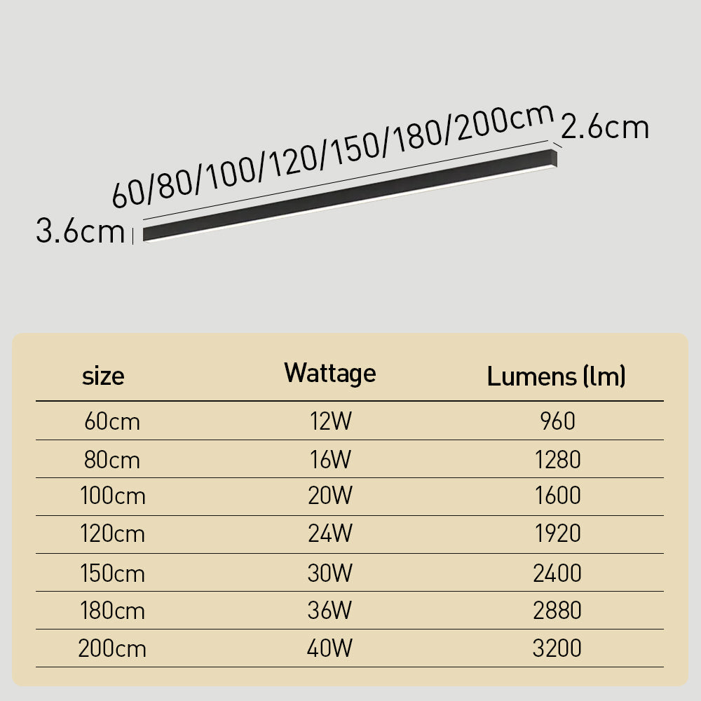 Luz LED lineal moderna y funcional. Colgante, 3 colores, para crear ambientes únicos en tu hogar.