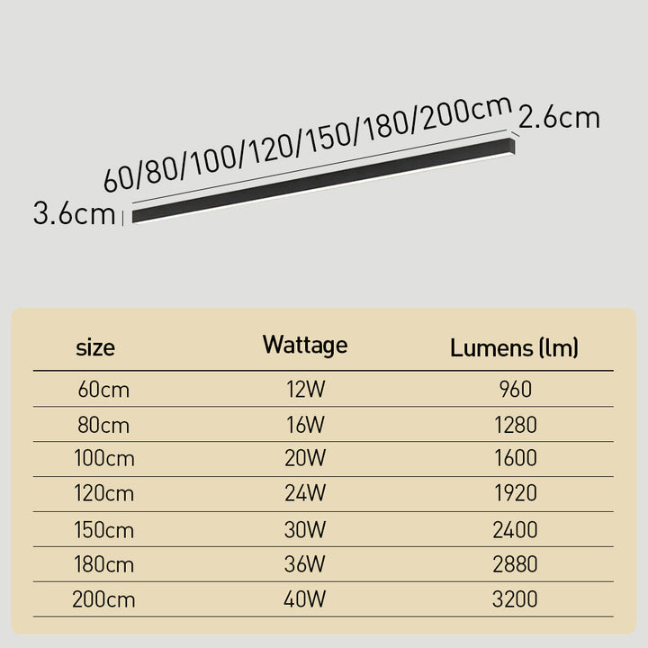 Luz LED lineal moderna y funcional. Colgante, 3 colores, para crear ambientes únicos en tu hogar.