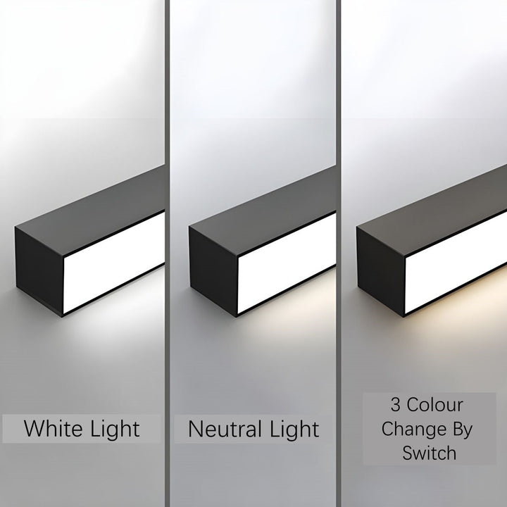 Luminaria LED lineal para oficina. Diseño minimalista, luz empotrada o colgante con 3 tonos de luz.