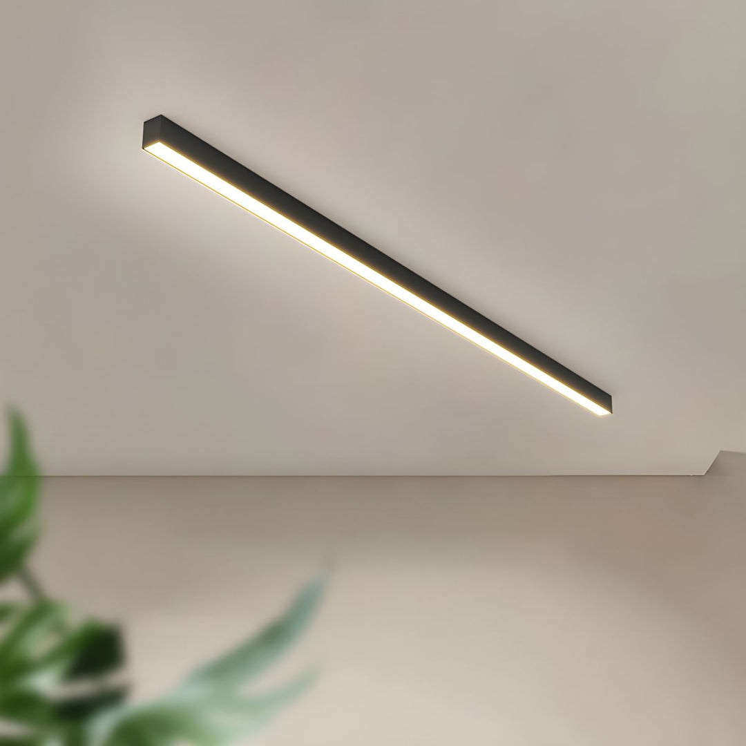 Luz de techo LED lineal 3 colores. Colgante o empotrada, ideal para iluminación moderna en pasillos.