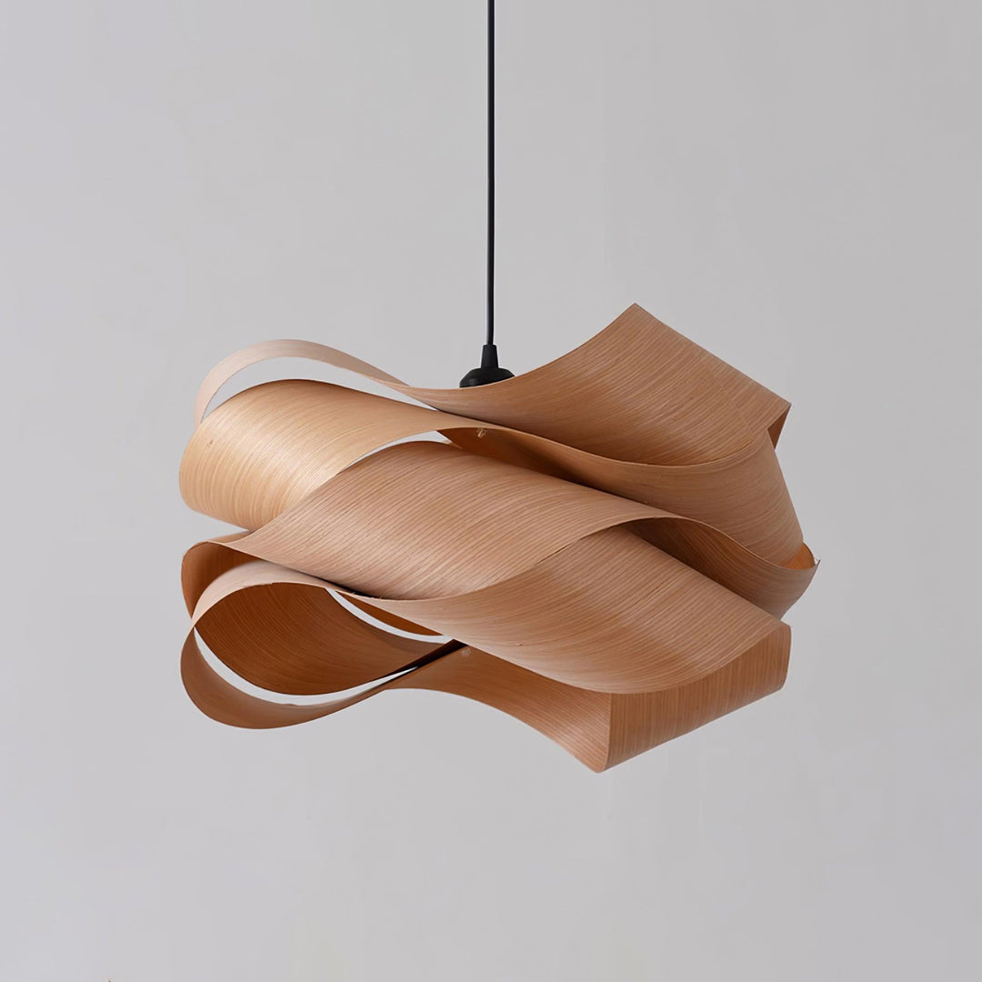 Colgante de techo de madera, diseño moderno para interior, ideal decoración natural.
