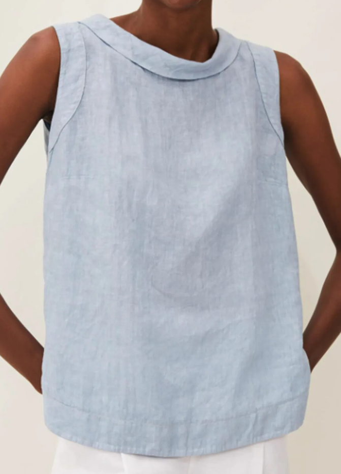 Blusa de lino fresca para mujer, manga corta. Indispensable en tu armario de verano y primavera.