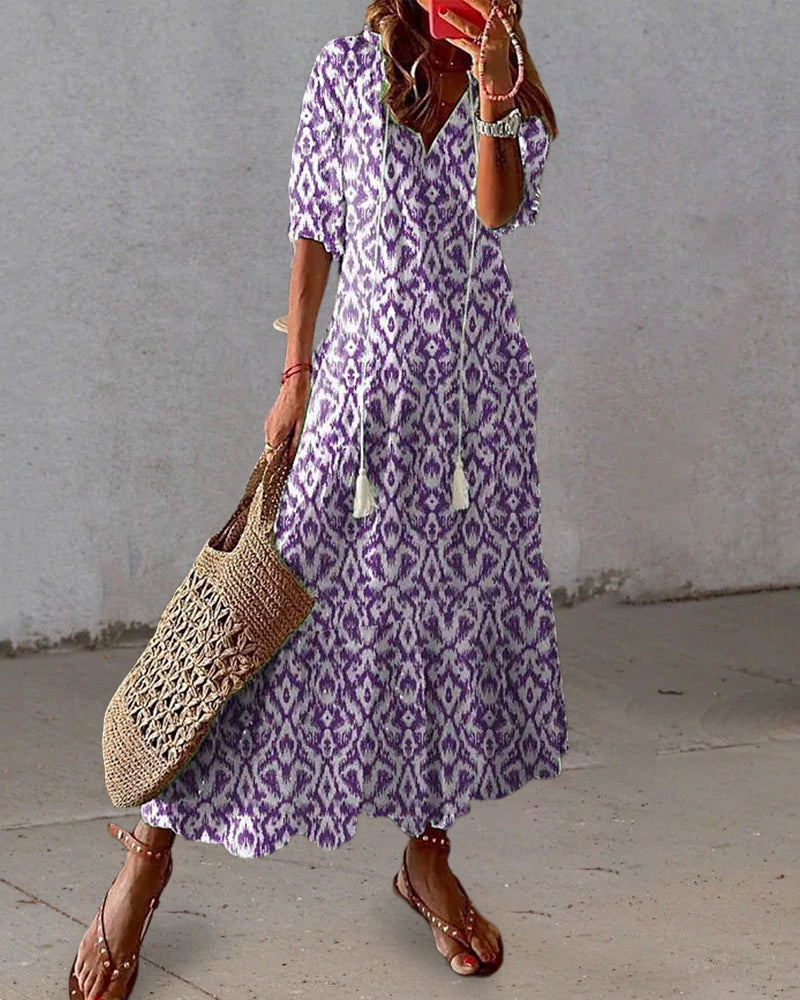 Vestido maxi bohemio de verano para mujer, ligero y fresco, perfecto para la playa.