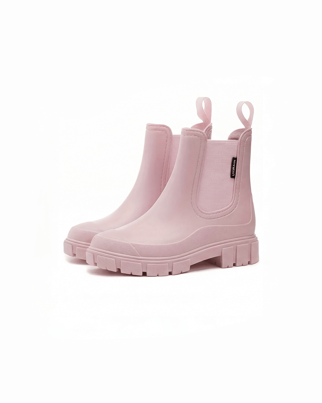 Botas de goma impermeables para mujer, ideales para lluvia en otoño e invierno. Diseño con suela gruesa.