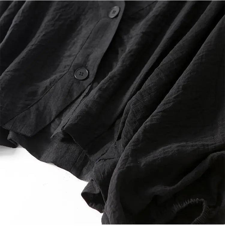Blusa de mujer con volantes, cuello V y manga larga. Blusa elegante y chic para ropa de primavera/verano.
