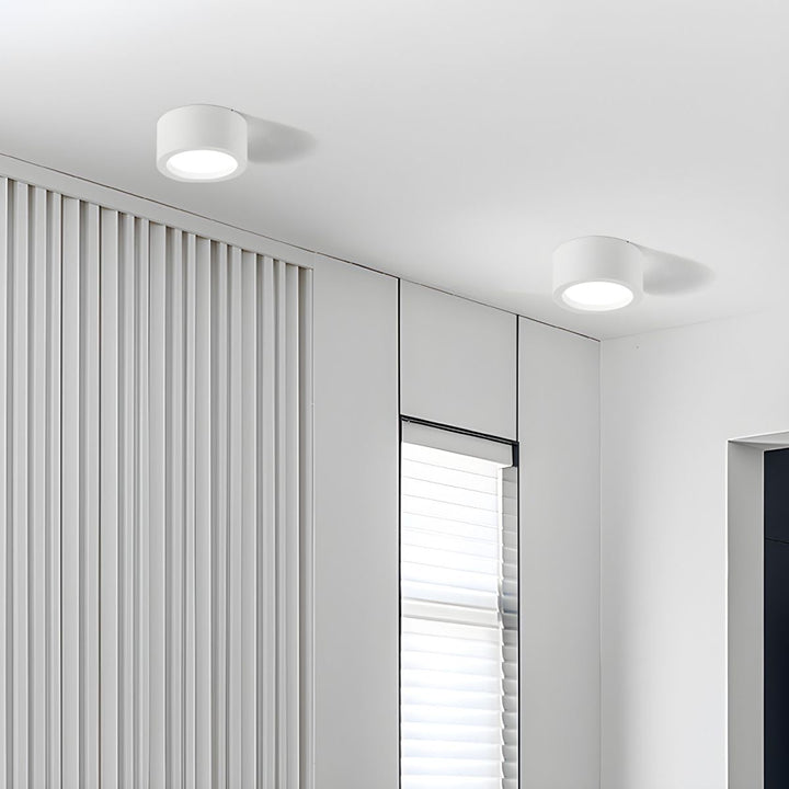 Iluminación LED de superficie, redonda y minimalista para cocina o pasillo.
