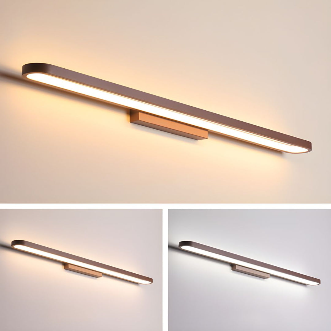 Aplique de baño LED, estilo moderno y minimalista. Iluminación nítida y duradera, muy eficiente energéticamente.