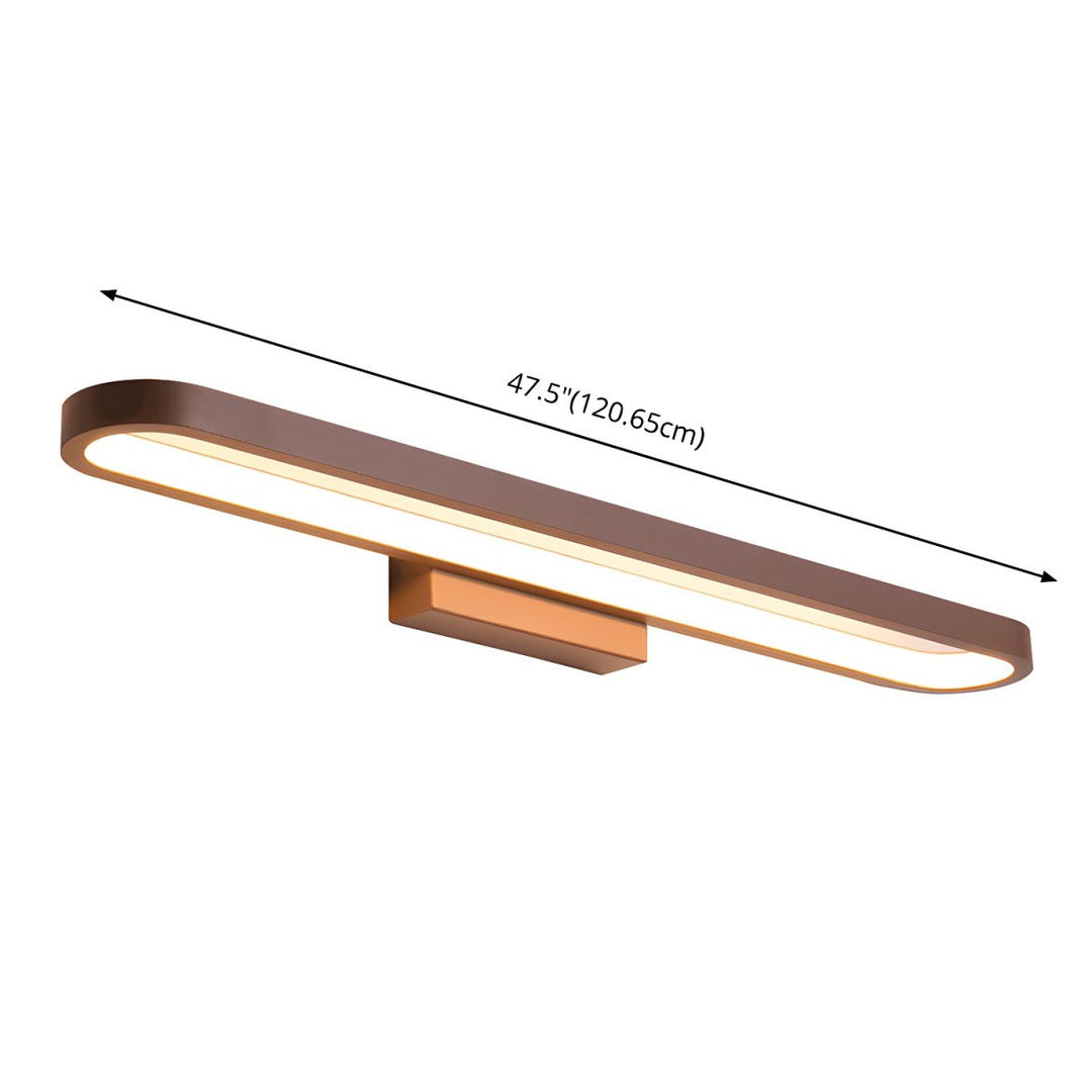 Lámpara de pared LED para baño, estilo contemporáneo. Proporciona luz clara y brillante. Diseño elegante.
