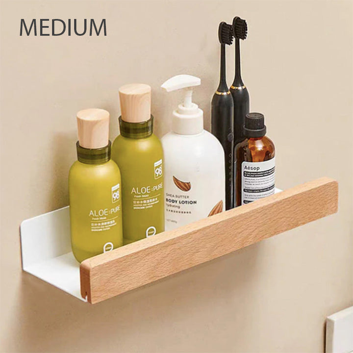 Estantes de baño de aluminio, impermeables para pared, organización y decoración minimalista.