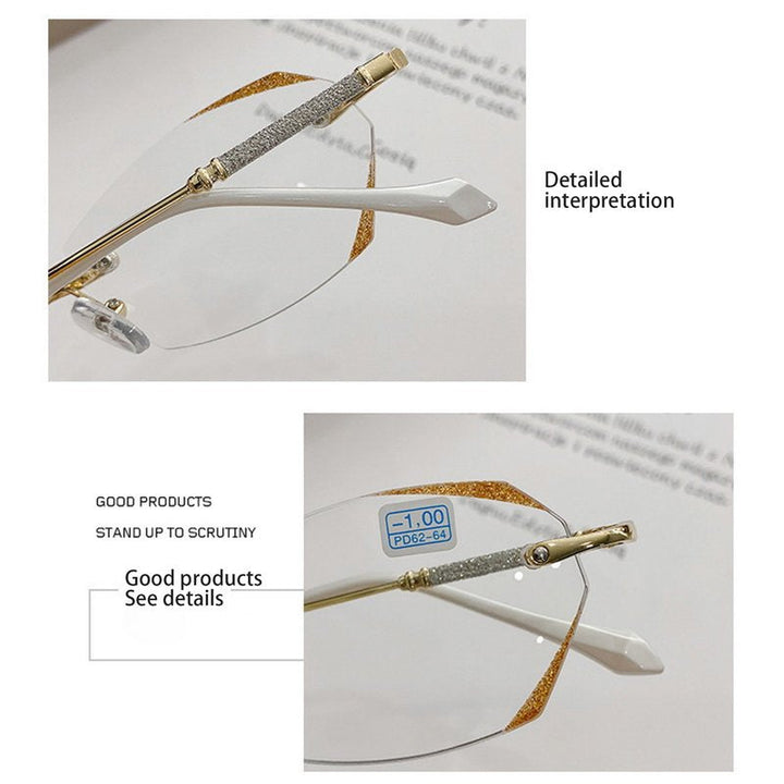 Accesorios: Gafas de lectura sin montura para mujer. Confort, estilo y protección contra luz azul, fatiga.