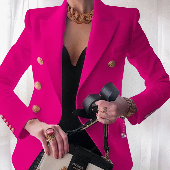 Chaqueta de mujer de moda, blazer de traje para temporada de oficina, pieza clave de ropa formal profesional.