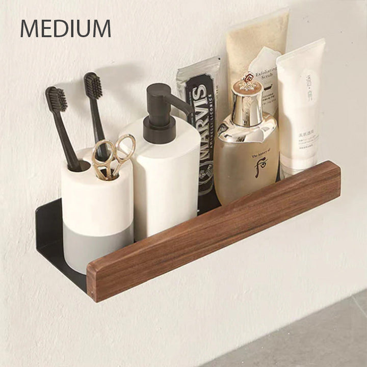 Estantes de baño flotantes, impermeables, de aluminio, para organizar y decorar con diseño minimalista.