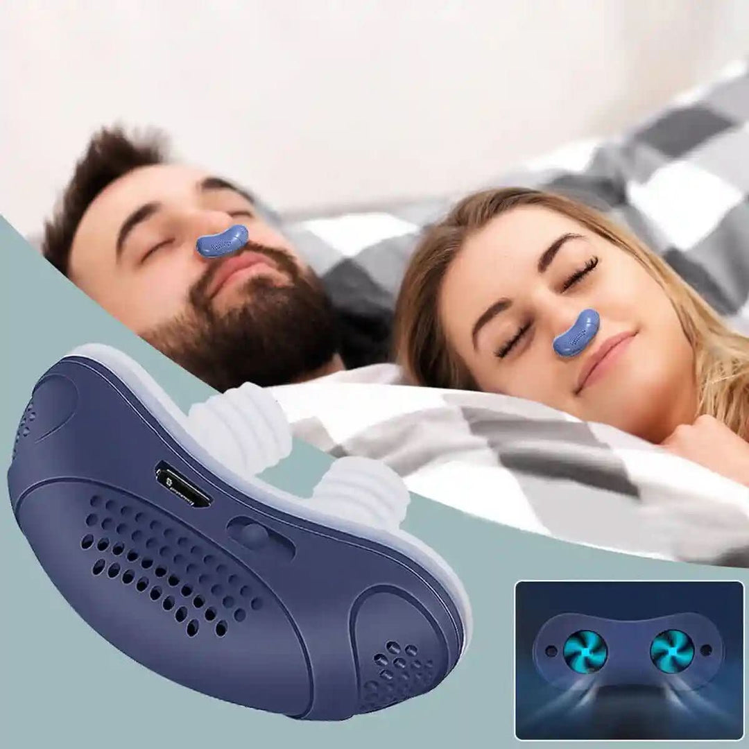 Dispositivo CPAP portátil sin máscara para un sueño reparador y silencioso. Mejora la respiración nocturna.