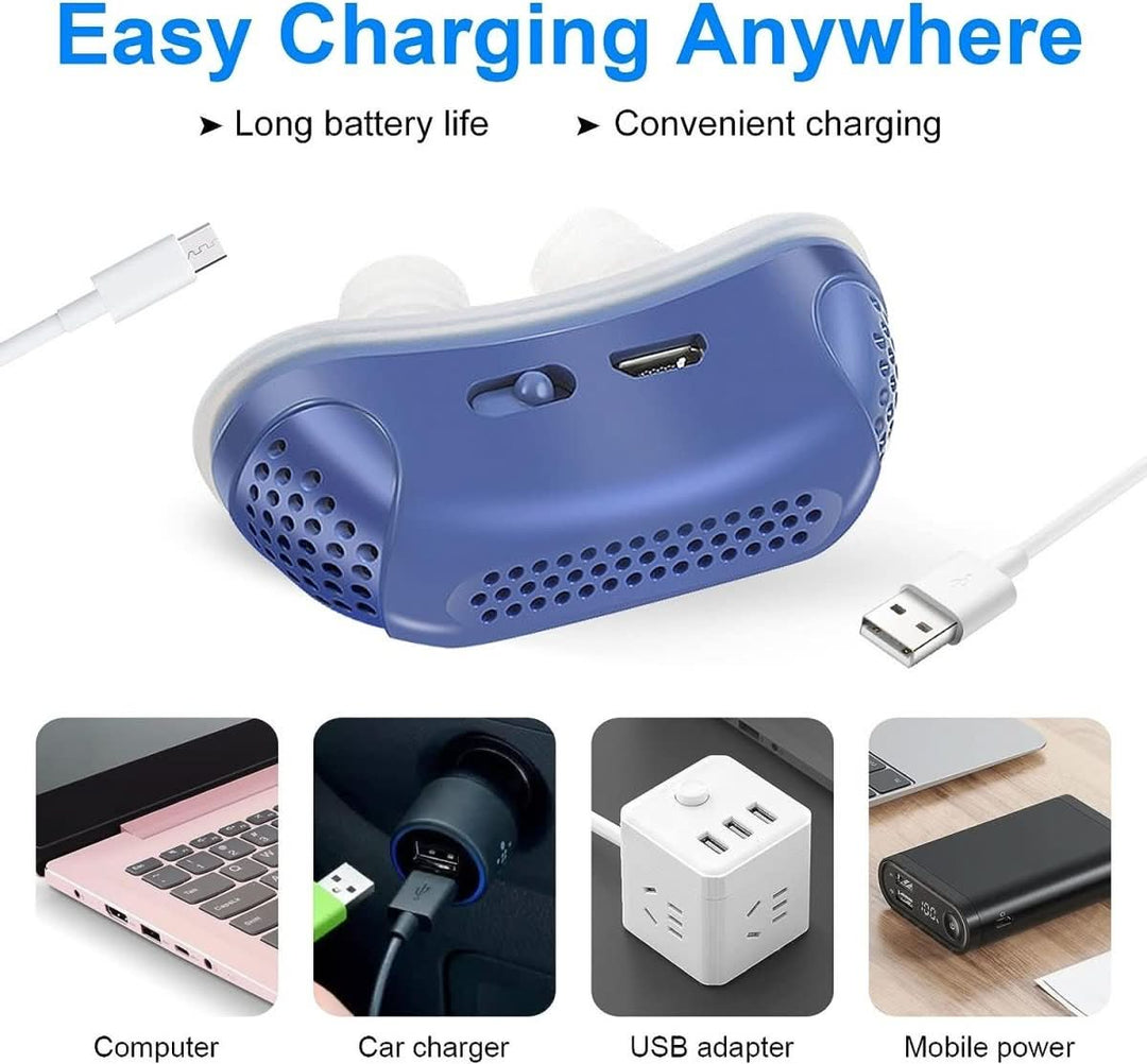 Salud respiratoria con dispositivo CPAP innovador sin máscara. Para un sueño reparador y sin ruido.