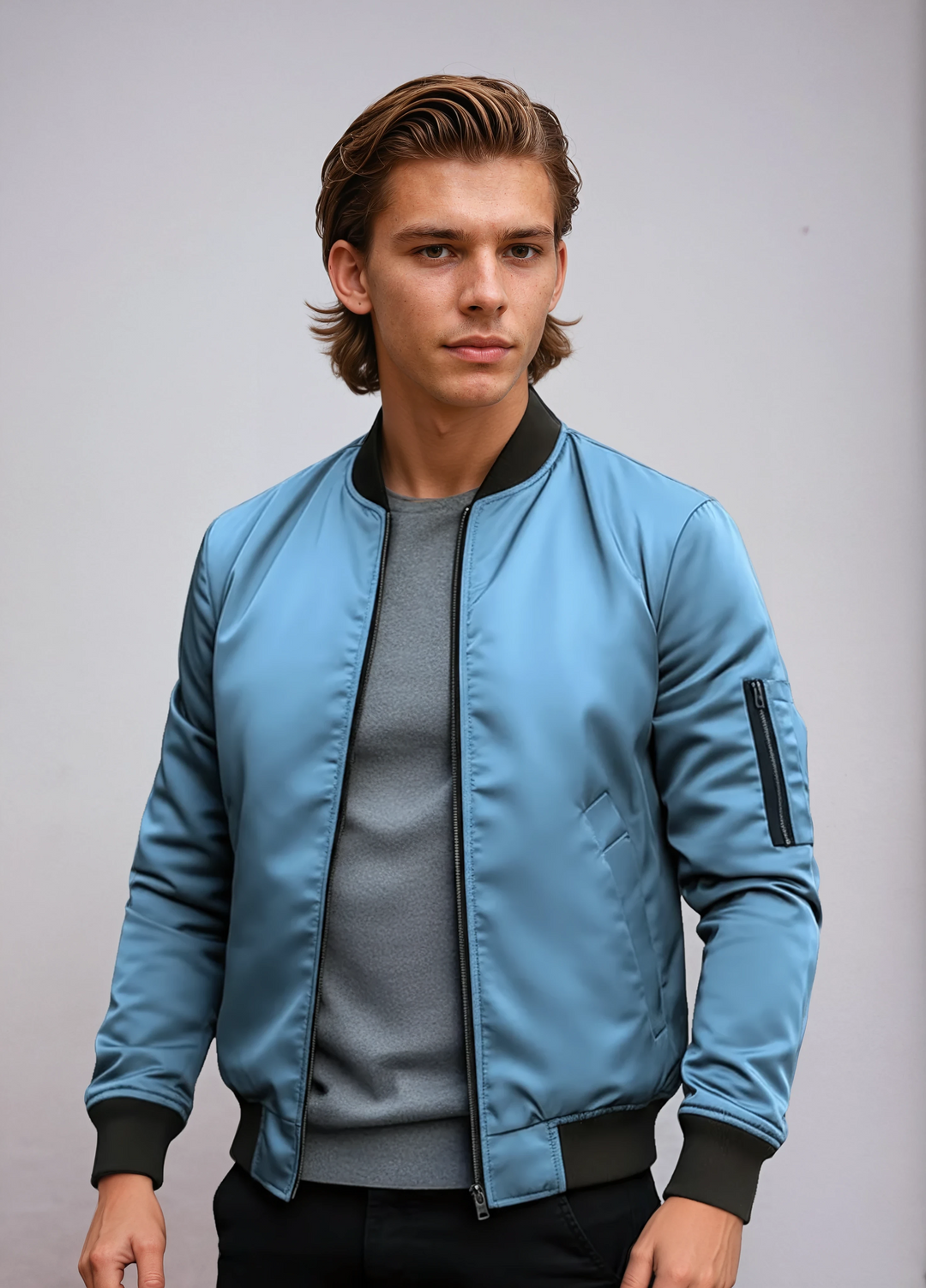 Cazadora bomber MILVAN para hombre, estilo urbano moderno y versátil. Perfecta para el entretiempo.