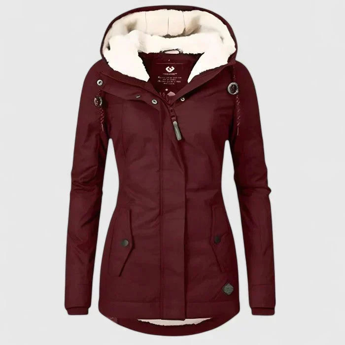 Chaqueta impermeable y elegante para mujer. Moda femenina con protección lluvia. Estilo casual y versátil.