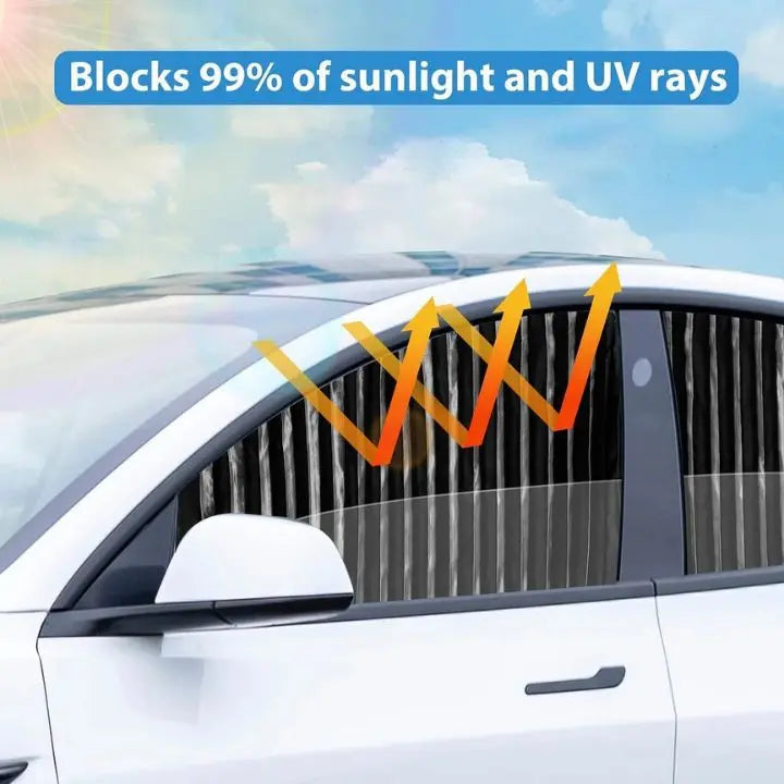Parasol magnético anti-UV para ventanilla de coche. Bloquea el sol y reduce el calor interior.
