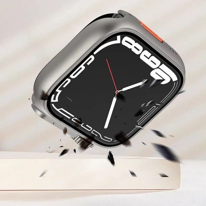 Protector de smartwatch de cobertura total, funda de policarbonato resistente, ideal para protección diaria.