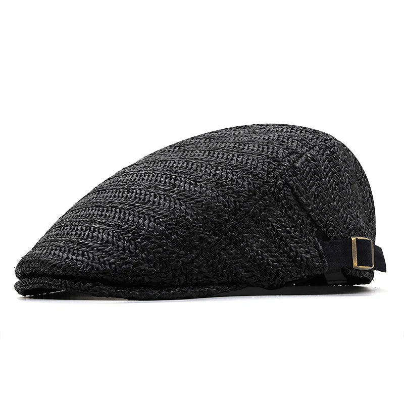 Gorra de paja para playa o vacaciones, unisex y ajustable, ofrece protección solar en verano.