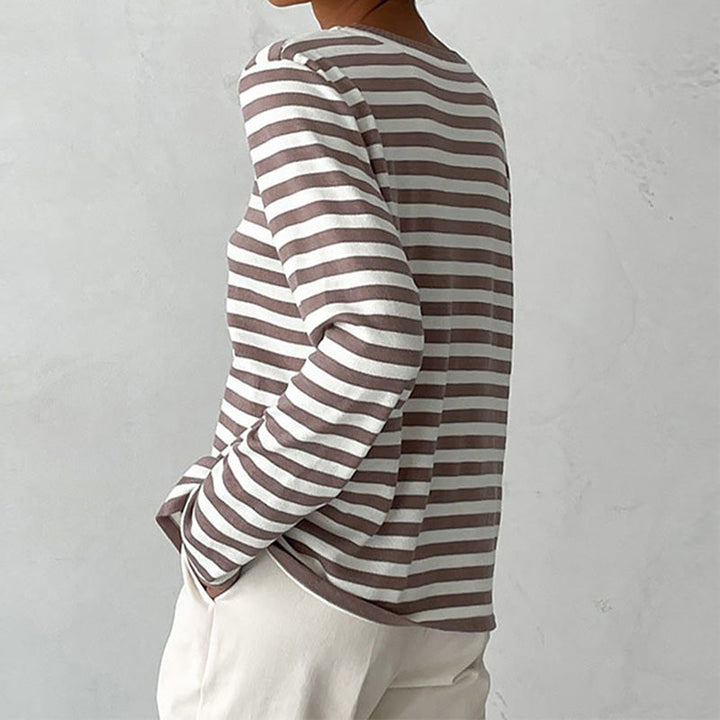 Suéter de cuello redondo para mujer, prenda ligera y versátil para ropa de invierno elegante.
