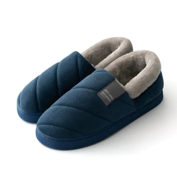 Pantuflas de invierno forradas para mujer, antideslizantes. Calzado de casa cómodo y cálido.