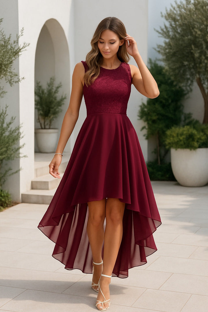 Vestido MARILLA asimétrico, elegante y de fiesta para mujer, ideal para celebraciones de noche.