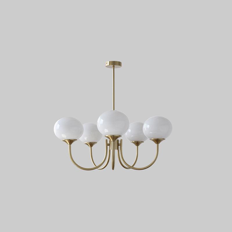 Lámpara de techo Alora Marshmallow, ideal para iluminar y decorar con cristal rosa y dorado.