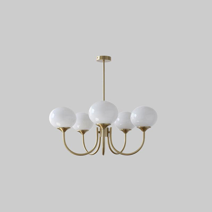 Lámpara de techo Alora Marshmallow, ideal para iluminar y decorar con cristal rosa y dorado.