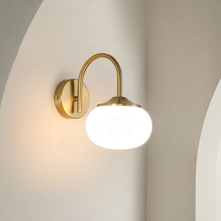 Lámpara LED de pared para dormitorio, luz cálida ambiental, estilo nórdico moderno.