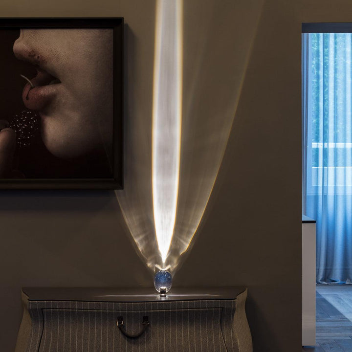 Proyector de luz de ambiente con efecto ojo de atardecer, lámpara de mesa LED para dormitorio.