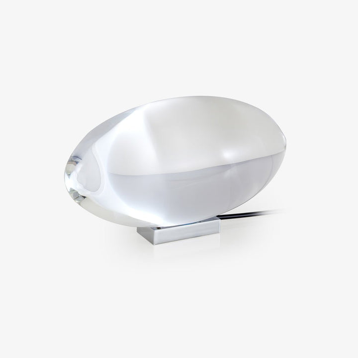 Lámpara de mesita de noche con proyector LED, efecto ojo de atardecer para luz ambiental.