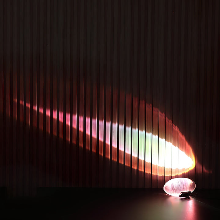 Luz de ambiente relajante: lámpara de mesa LED con proyector efecto ojo de atardecer.
