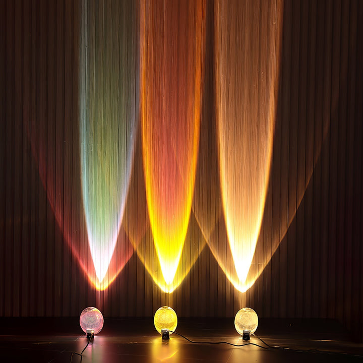 Lámpara de mesa proyector de luz LED, efecto ojo. Ideal para decoración de mesita de noche.