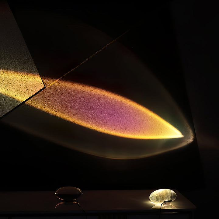 Proyector de luz LED para mesa, efecto ojo de atardecer, ideal para crear ambiente relajante.