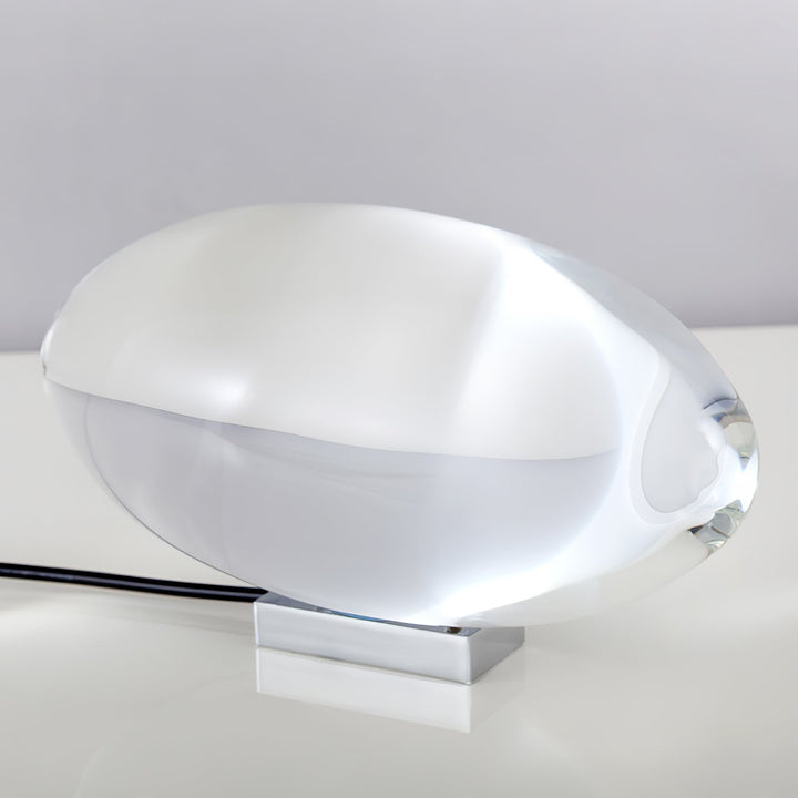 Proyector de luz de ambiente: lámpara de mesa LED de cristal con efecto ojo atardecer.