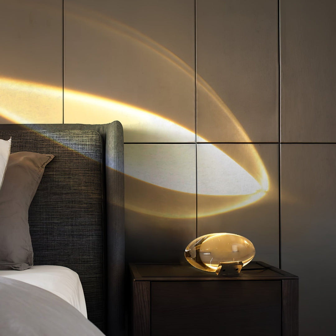 Proyector de ambiente efecto ojo, lámpara de mesa LED para decoración moderna.